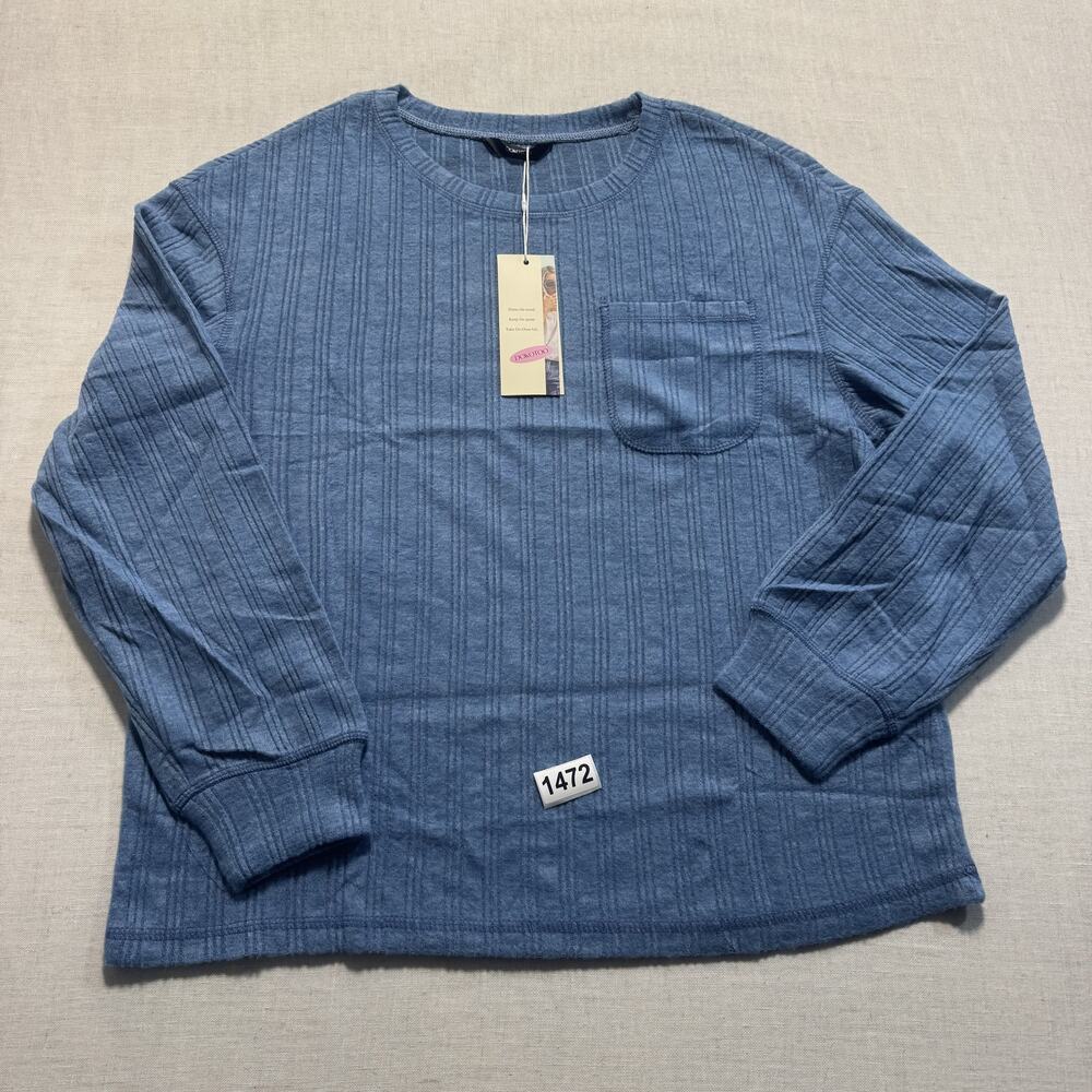 Dokotoo Long Sleeve Shirt Sz M Blue New With Tag